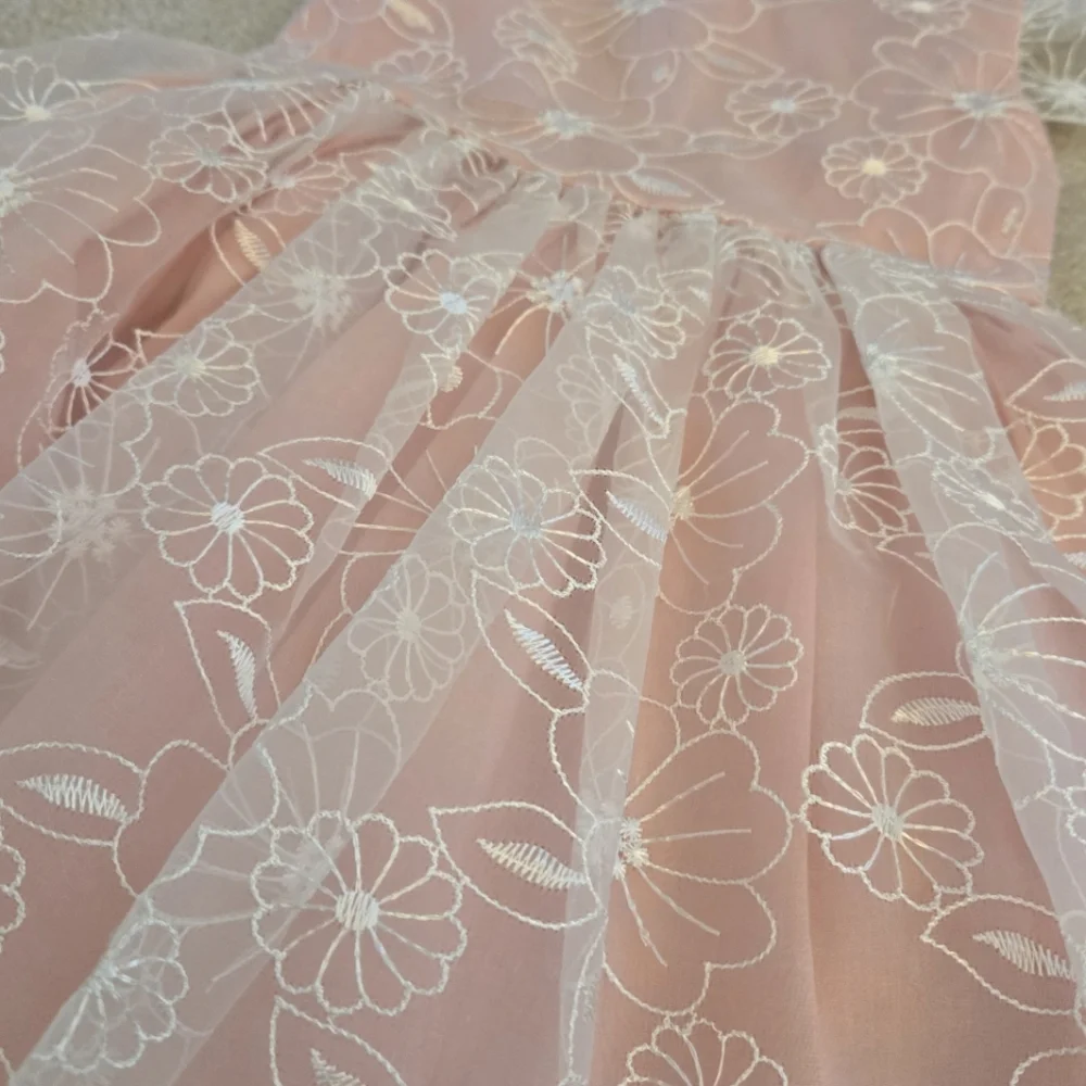 Mayoral Special Occasion Pink Floral Lace Dress